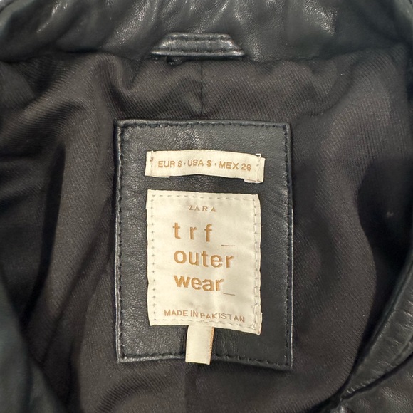 Zara moto leather jacket size small - Picture 2 of 3